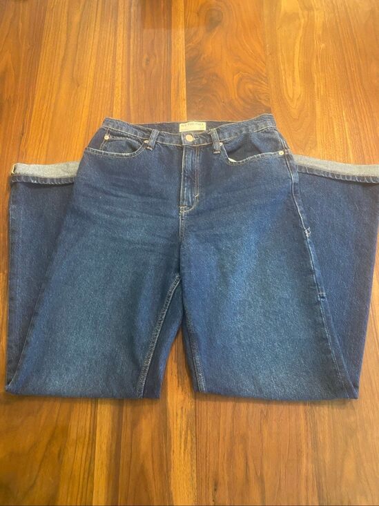 Free People Denim - Free People We The Free Women's Blue Tinsley Baggy High Rise Straight Jeans 28